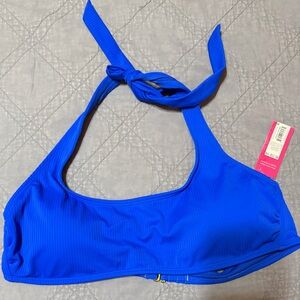 Xhilaration Bright Blue Halter Bikini Top